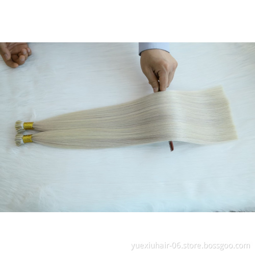 Wholesale 6D Hair Extension Double Drawn Italian Keratin Pre Bonded i Tip/U Tip/Tape In Hair Extensions Virgin Human Hair